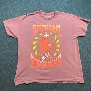 Smashing Pumpkins Gish T-Shirt XL Mens Maroon Grunge Band Tee Distressed Graphic